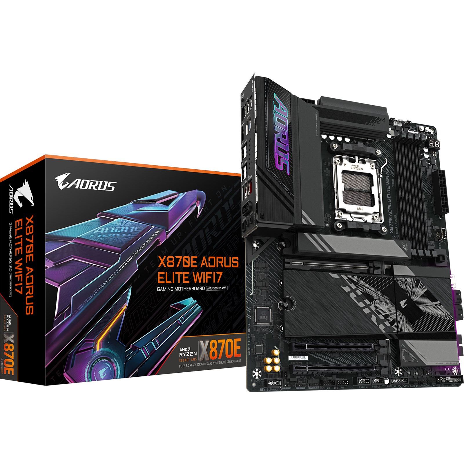 Gigabyte X870E AORUS ELITE WIFI7 ATX Motherboard For AMD AM5 CPUs